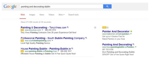How to create Google Ads - Google search ads for painters and decorators